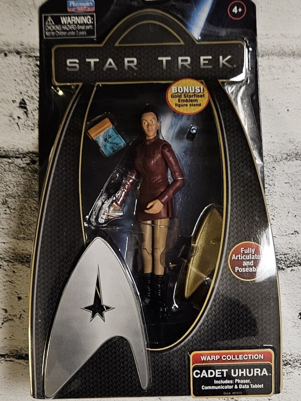 Star Trek 2009 Cadet Uhura Figure Warp Collection NIB Playmates - Picture 8 of 9